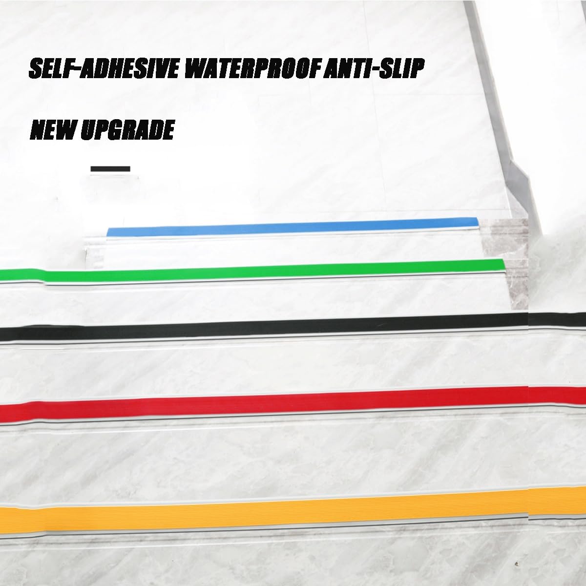 Striscia autoadesiva di protezione del bordo delle scale Bordo in PVC antiscivolo adatto a tutti i tipi di gradini e scale(Gray,1m)
