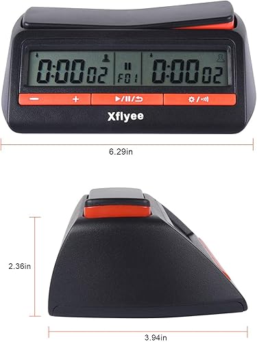 Miniatura 4 de Reloj de ajedrez digital Xflyee con temporizador de ajedrez con función de alarma digital básica reloj de ajedrez y temporizador de juego