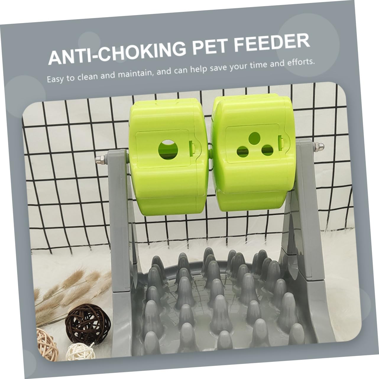 minkissy Juguete con Fugas de Rodillos comedero Lento para Perros Juguetes dogman Juguetes para Perros pequeños Plato de Comida para Perros comedero para Perros automático dispensador