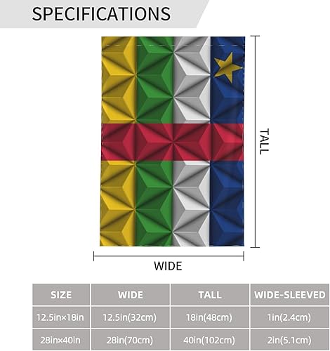 Miniatura 7 de Polygonal Effect Flag of Central African Republic Garden Flag 28"x40" Inch Double Sided Garden Flags Home Lawn Outdoor Decor Flags Party Banner