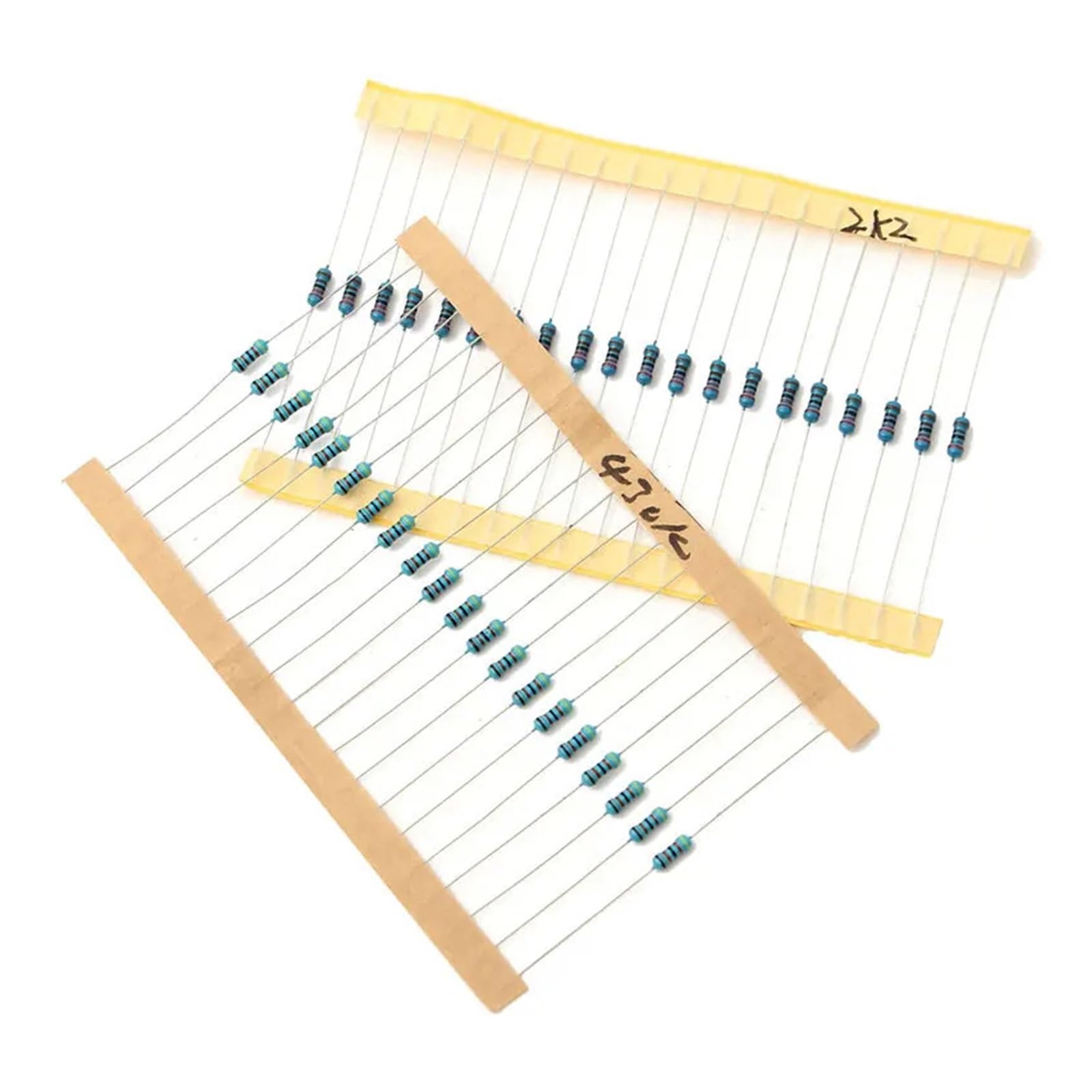 Kit Assortito di resistori a Film Metallico da 3120 Pezzi 156 Valore 1/4 Watt, Confezione di Campioni di resistori 1% 1 ohm-10M Ohm Set di componenti elettronici Fai-da-Te