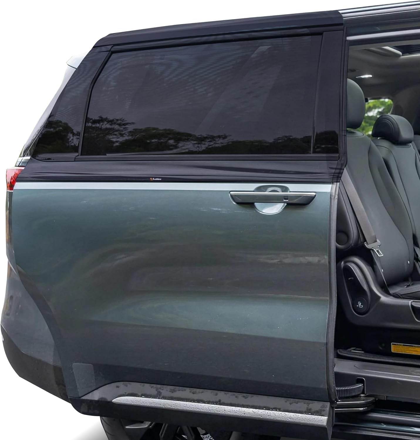 EcoNour Car Window Sun Shades for MPV & Minivan Sliding Door Rear Windows | Elastic Mesh Sunshade for Baby & Passenger Comfort | Car Window Accessories | 2 Pack Side Window Shades XXXX-Large