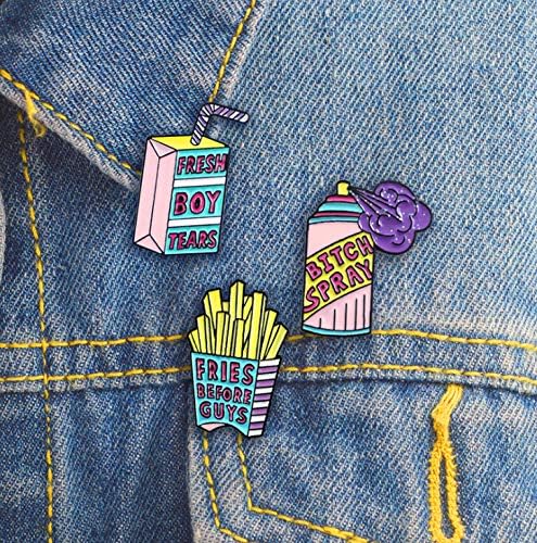 Miniatura 4 de Flairs New York Insignia de broche de solapa esmaltada con temática floral y Foodies