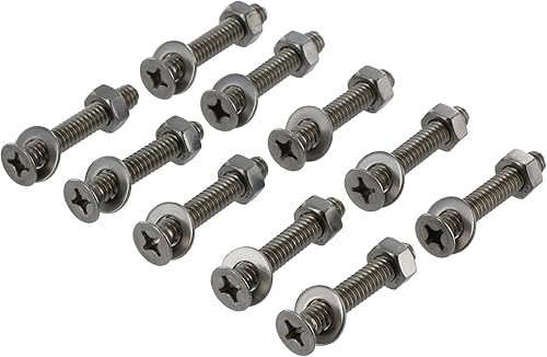 US Cargo Control Paquete de 10 juegos de tornillos, tuercas y arandelas, instala y asegura rápidamente los sistemas de amarre de riel L a tu