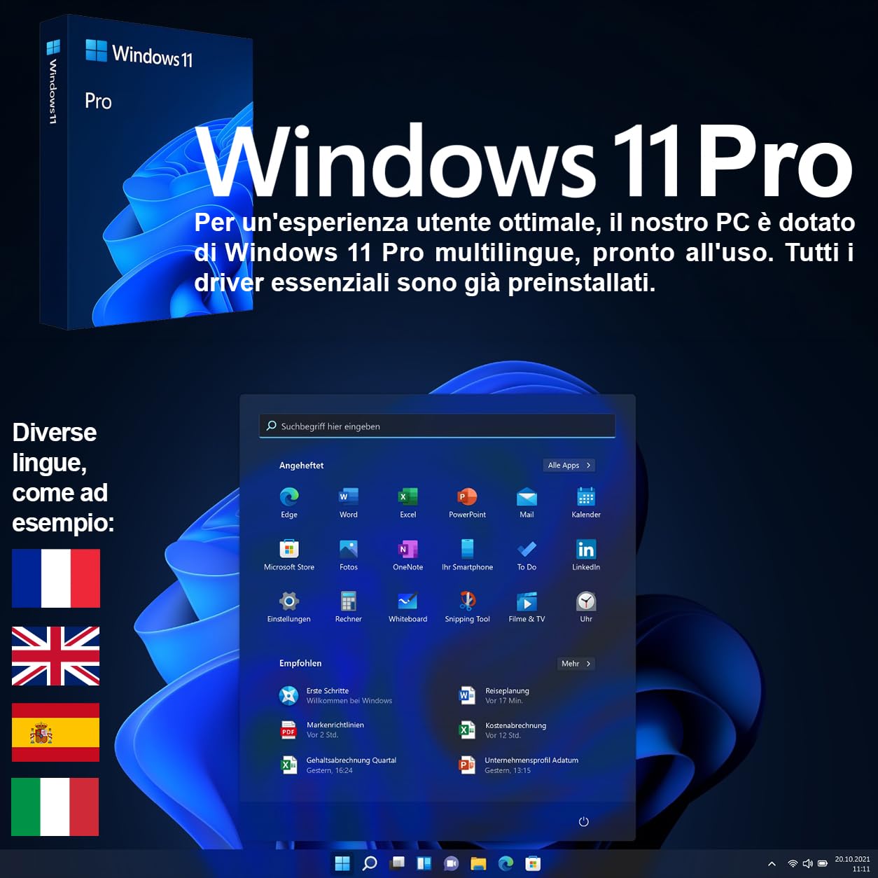 Ankermann ANK-IX A6 Mini PC AMD Ryzen 7 16GB RAM SSD 1TB MS Office 2024 | PC compatto per ufficio e home office — Windows 11 Pro, MS Office 2024 Professional Plus, Wi-Fi 6 e Bluetooth inclusi