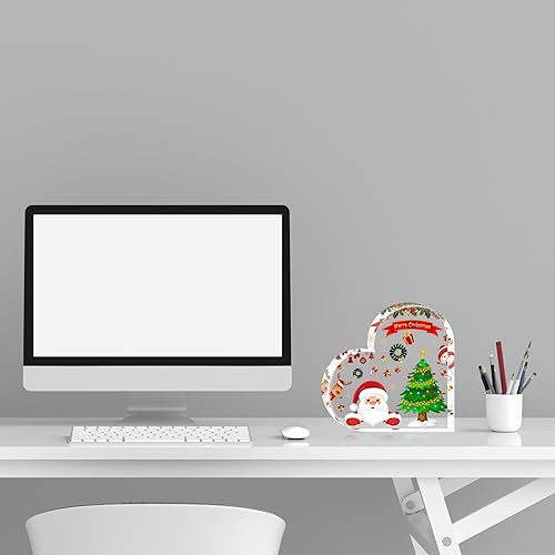 Miniatura 4 de Decoraciones de Navidad para interiores, decoración navideña para mesa, escritorio de oficina, manto, estante, regalos acrílicos en forma de corazón
