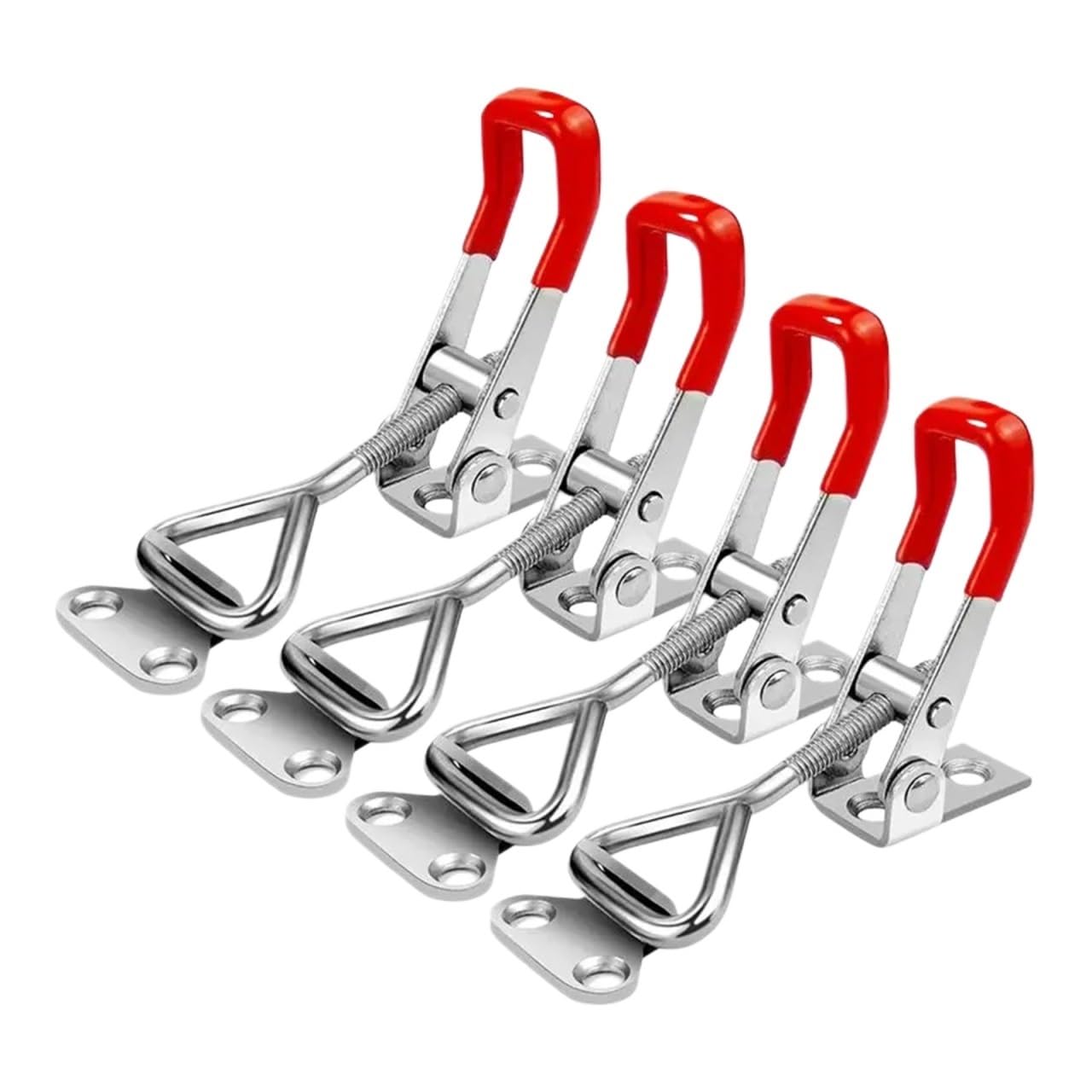 B03C-4 Pack Toggle Latch Clamp 4001 Adjustable 304 Stainless Steel Hasp Latches for Smoker Lid Jig Freezer Door