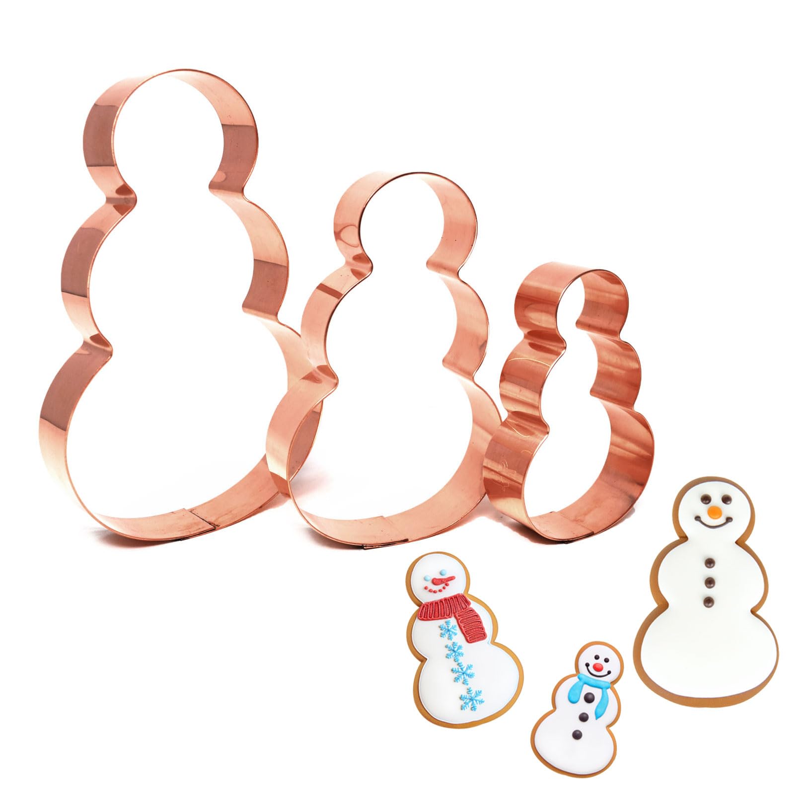 The Fussy Pup Juego de 3 cortadores de galletas con diseño de muñeco de nieve