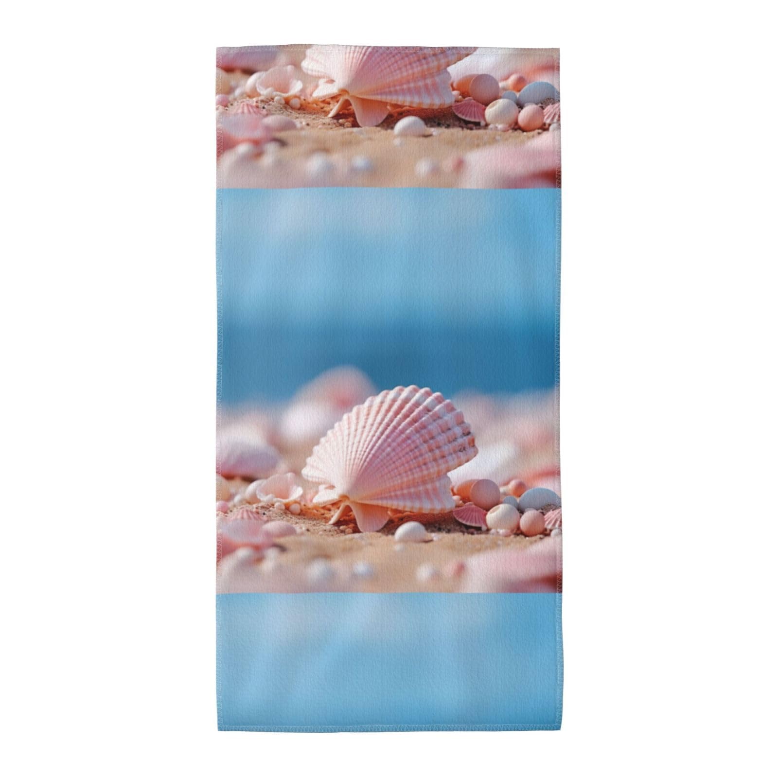 Cbaaghh Sea Shells And Starfish Print Towel, Towels Thick Face Towels Fast Drying Washcloth For Bath, Spa, Gym