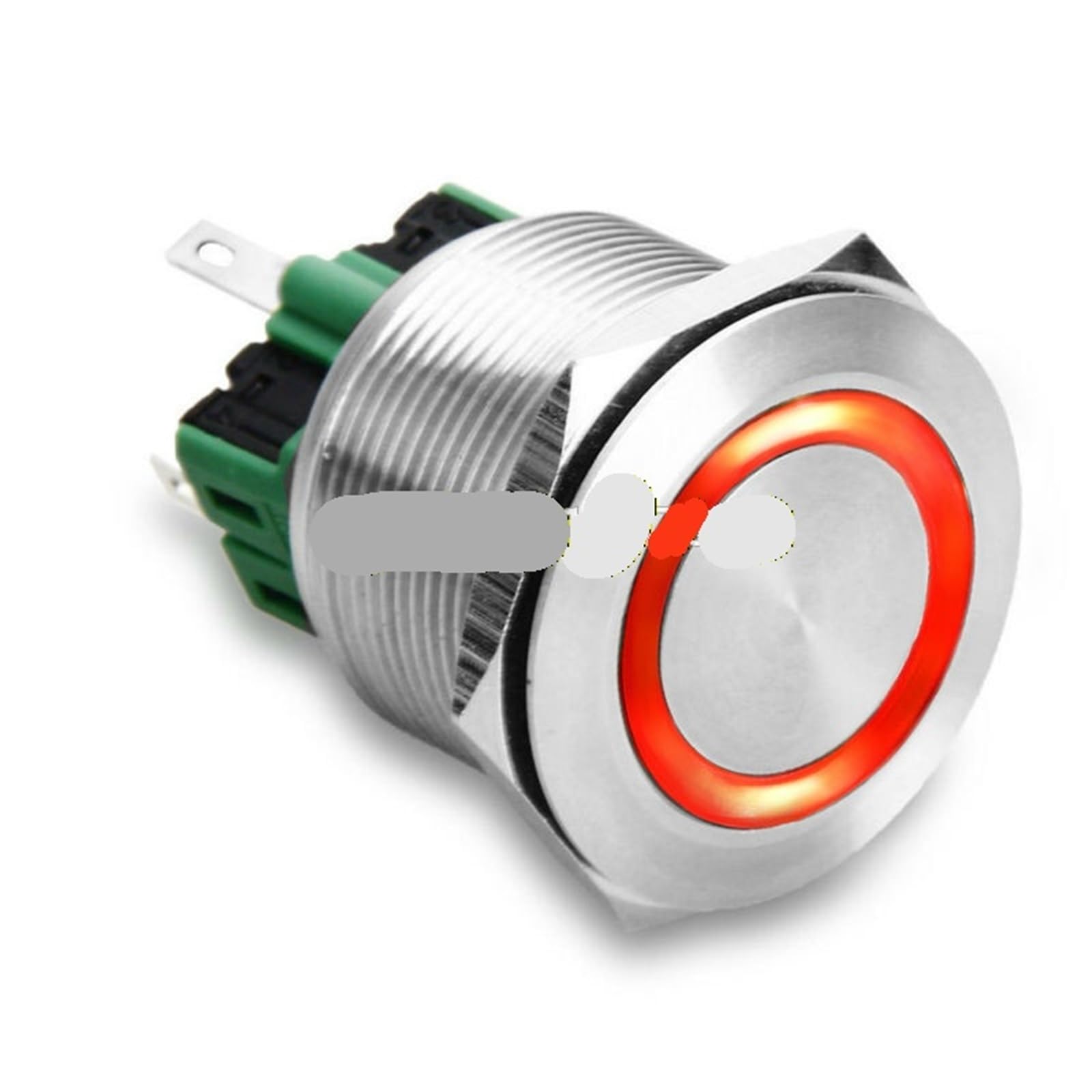 20 szt. 25 mm pierścień 24 V metalowy przełącznik przyciskowy elektryczny przełącznik przyciskowy do lutowania z przewodami 100 cm (zielony, momentowy 1NO1NC)