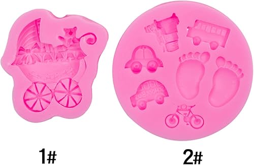 Miniatura 5 de Fondant Molds Trolley Toy Cake Decoration Fondant Chocolate Mold 1 Set Of 2 Pieces