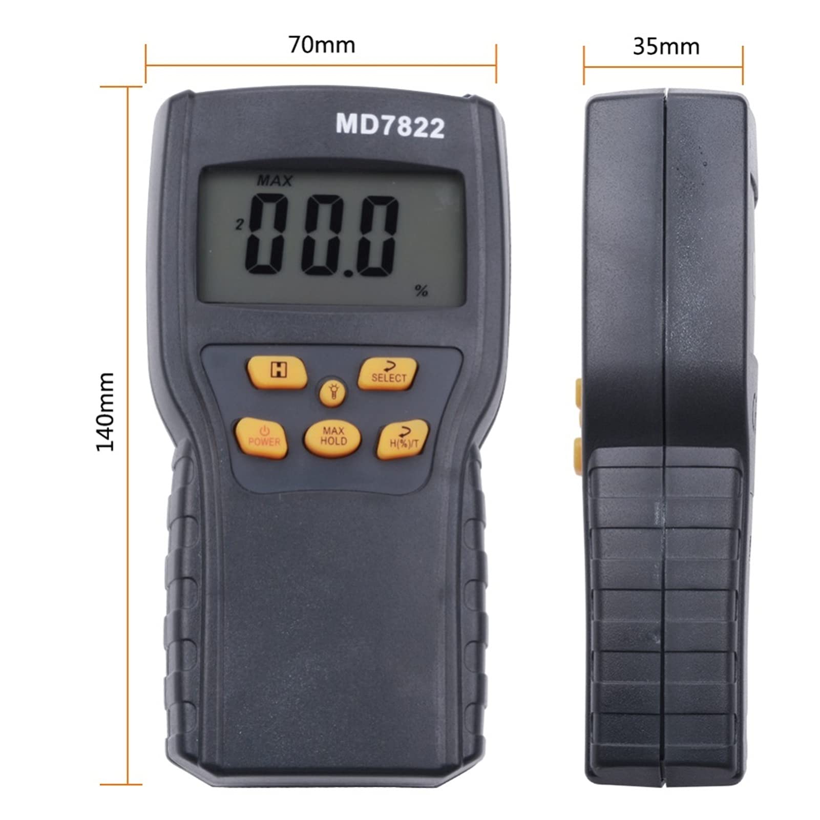 Czujnik z Przedłużoną Sondą Cyfrowy miernik wilgotności ziarna MD7822 Tester wyświetlacza LCD zawiera testu miernika pszenicy kukurydzy