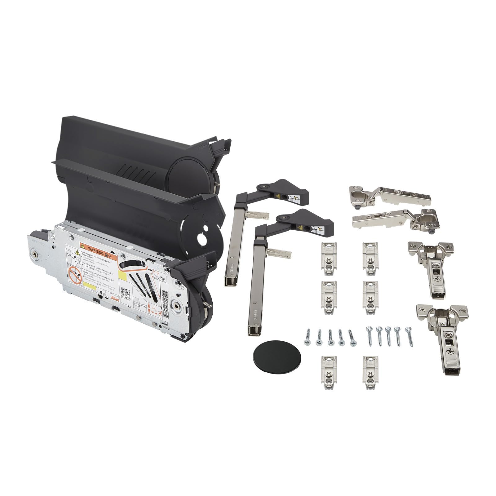 Blum Hochfaltklappe AVENTOS HF SET grau, für Korpushöhe von 480 bis 900 mm / Korpusbreiten bis 1800 mm