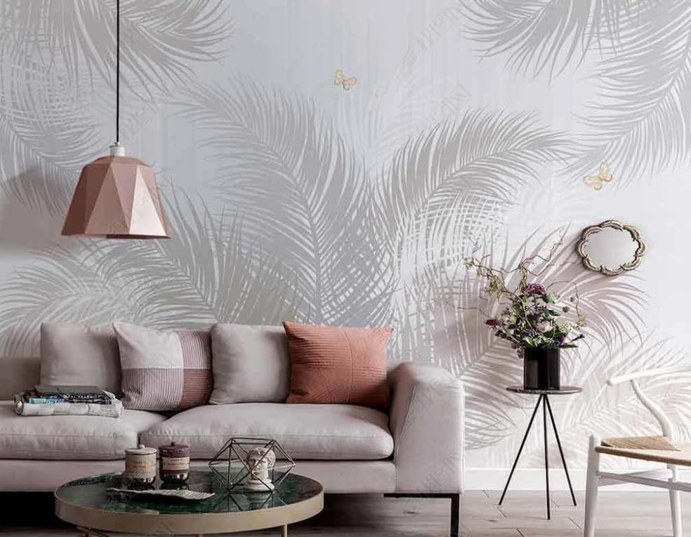 Poster géant mural salon papier peint intissé plantes élégantes