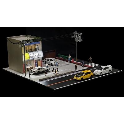 American Diorama x G Fans ToFu Shop Diorama Display with 2 Metal Figures Ramdoly Insert (Blind Box Style), 1:64 Scale Model (Assembly Required)