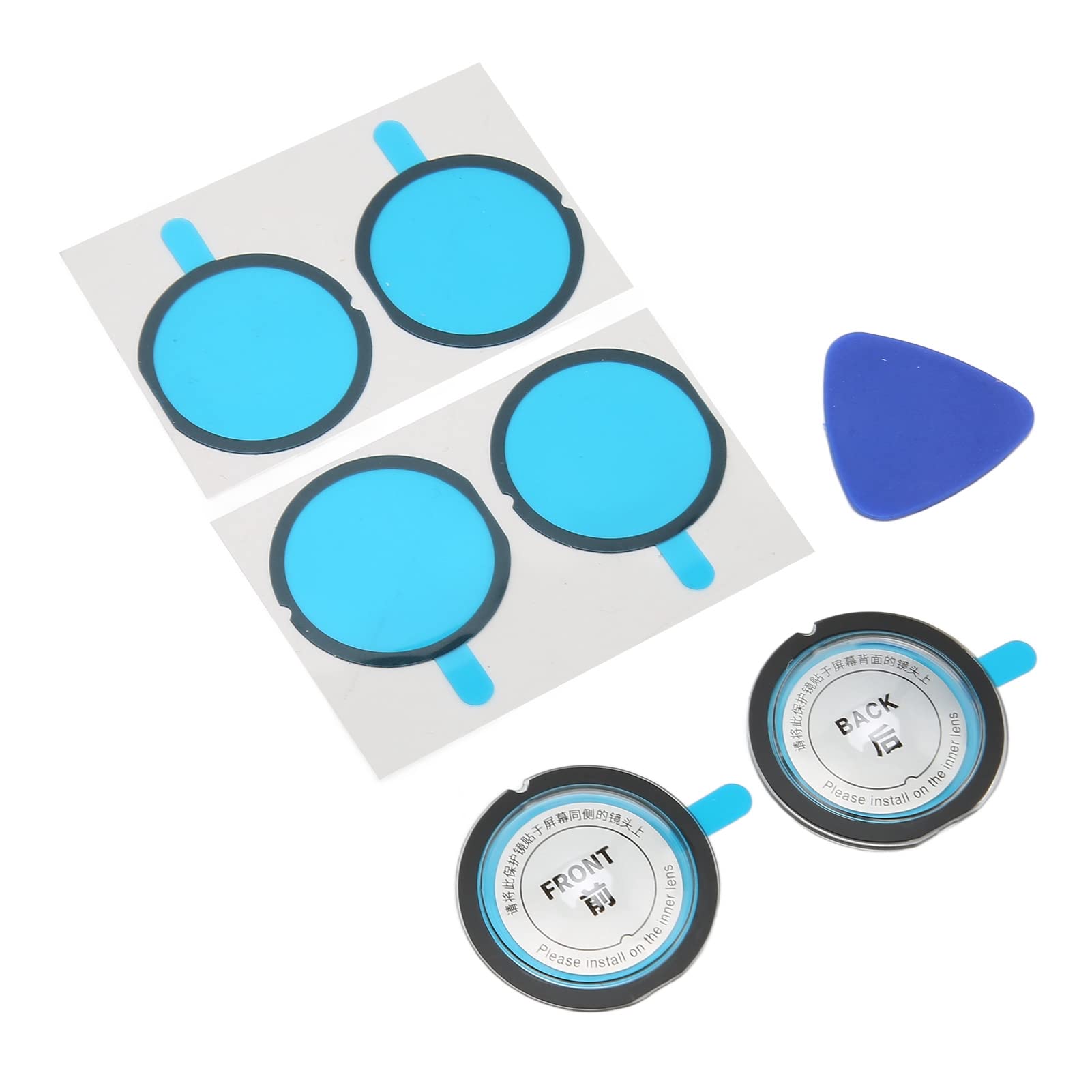 for Panoramic Camera Dual Lens Guards, Replacement PC Protective Lens Cover Case, Sticky Lens Guard Set for Camera