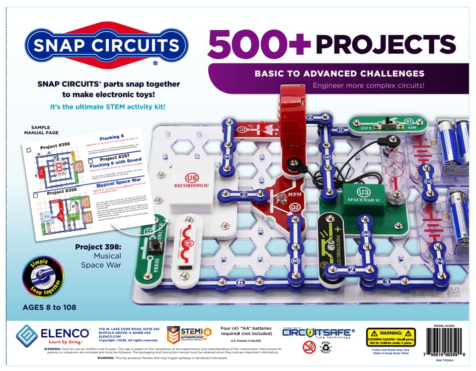 Image of SNAP CIRCUITSPro SC-500 STEM Electronics Kit, 500+ Projects, Ages 8+