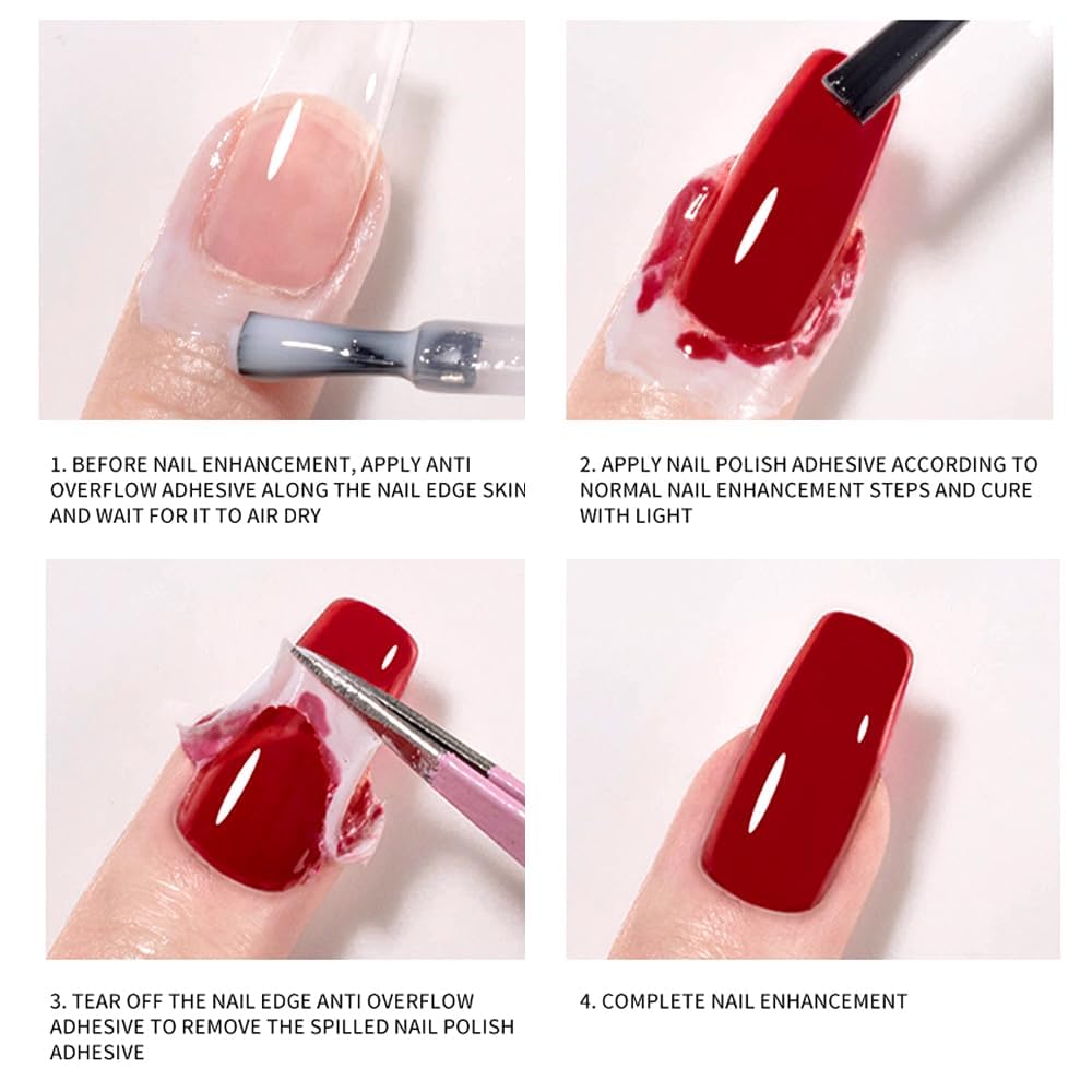 TWOING Liquid Latex for Nails, Nail Art Cuticle Protectors,Liquid Latex Cuticle Protector Tape, Peelable Nail Polish Skin Shield Cuticle Gifts15ml