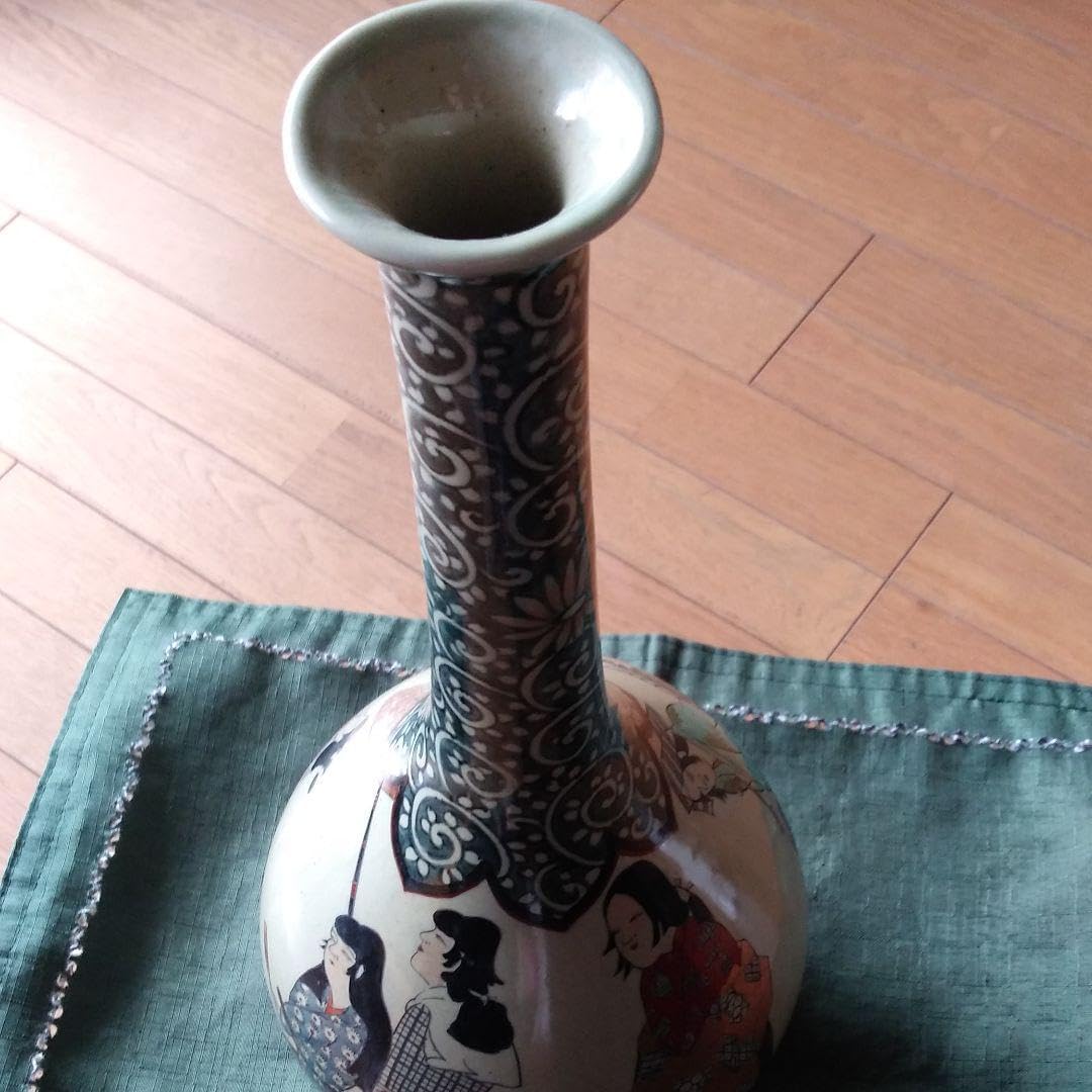 萬古焼 露光窯 冬柴文廣 燻甍 花入 花瓶 焼締 茶道 華道具 師:大樋長 萬古焼 露光窯 冬柴文廣 燻甍 花入 花瓶 焼締 茶道 華道具 師:大樋長