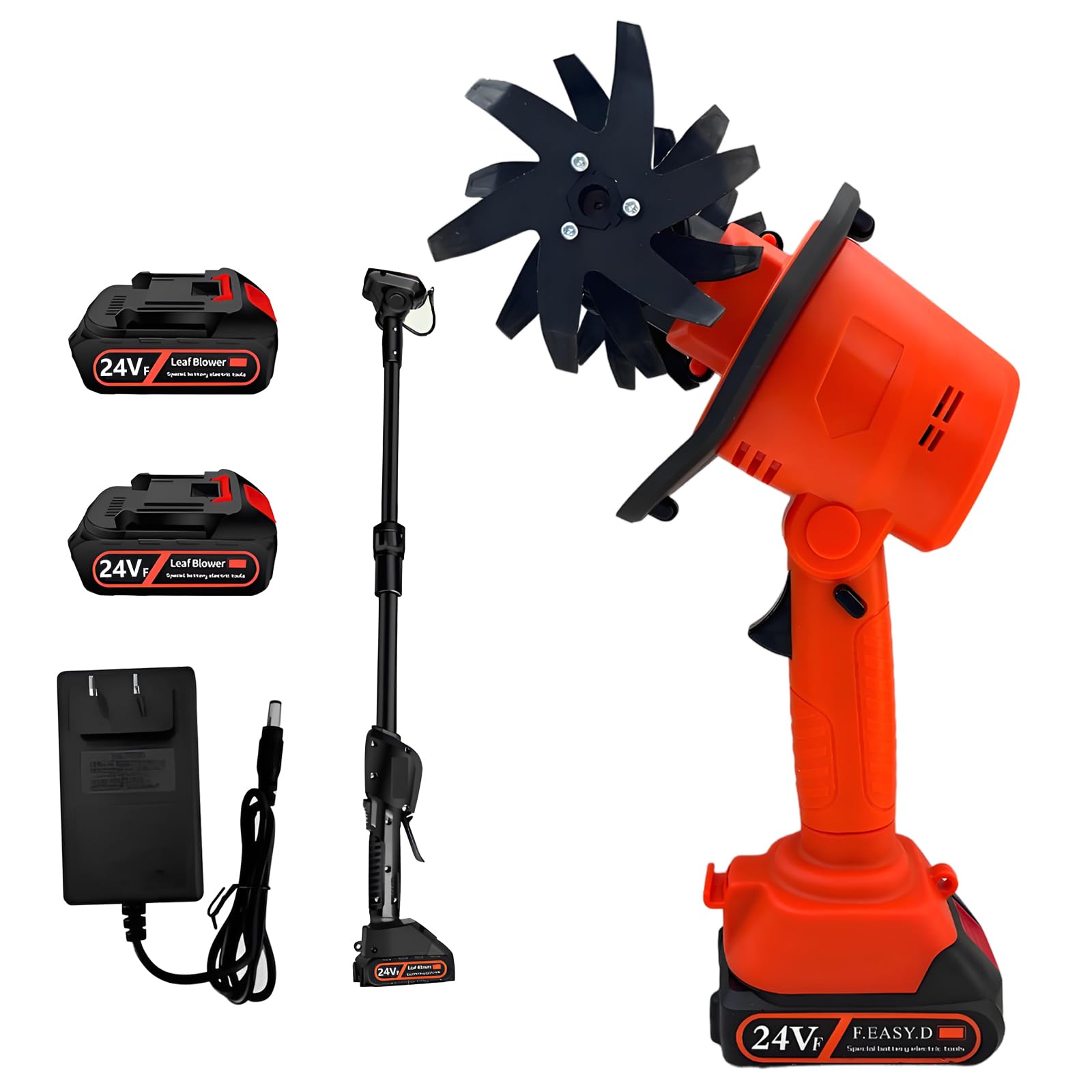 Motobineuse Batterie 24V Motoculteur éLectrique sans Fil avec 2 Batteries de 1500 Mah et Chargeur Motobineuse éLectrique Largeur de Travail 10 Cm Profondeur 10 Cm pour Jardinage et Cultivate