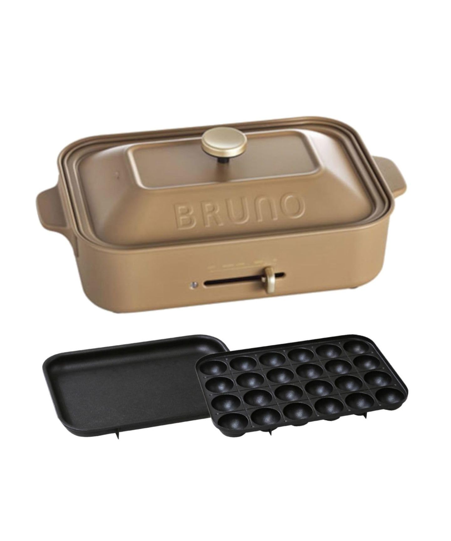 Amazon | BRUNO コンパクトホットプレート ベージュ系その他 サイズ