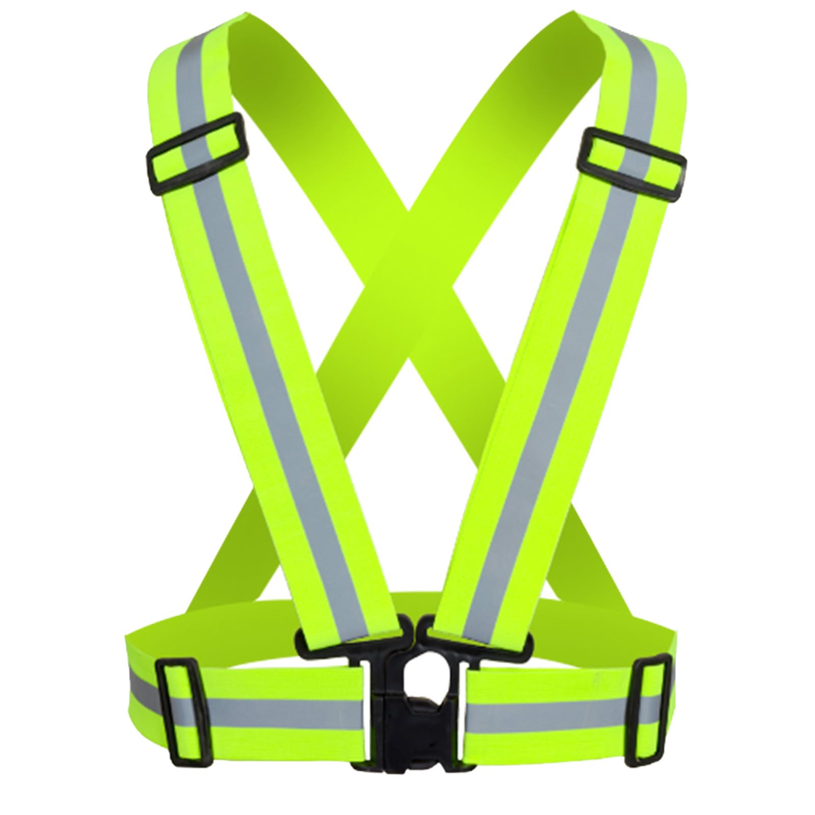Reflective Strap Safety Vest, Lightweight,Adjustable & Elastic, Hi Vis Running Gear for Jogging,Walking,Cycling,Motorcycle,Men,Women
