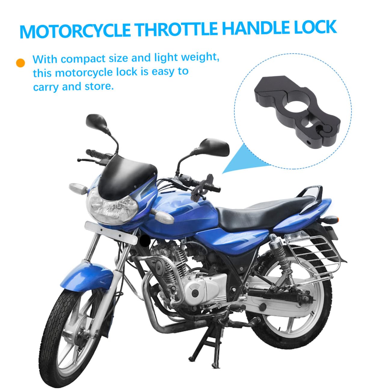 Luxshiny Lucchetto Per Manubrio Con Chiavi Lucchetto Acceleratore Sicurezza Accessori