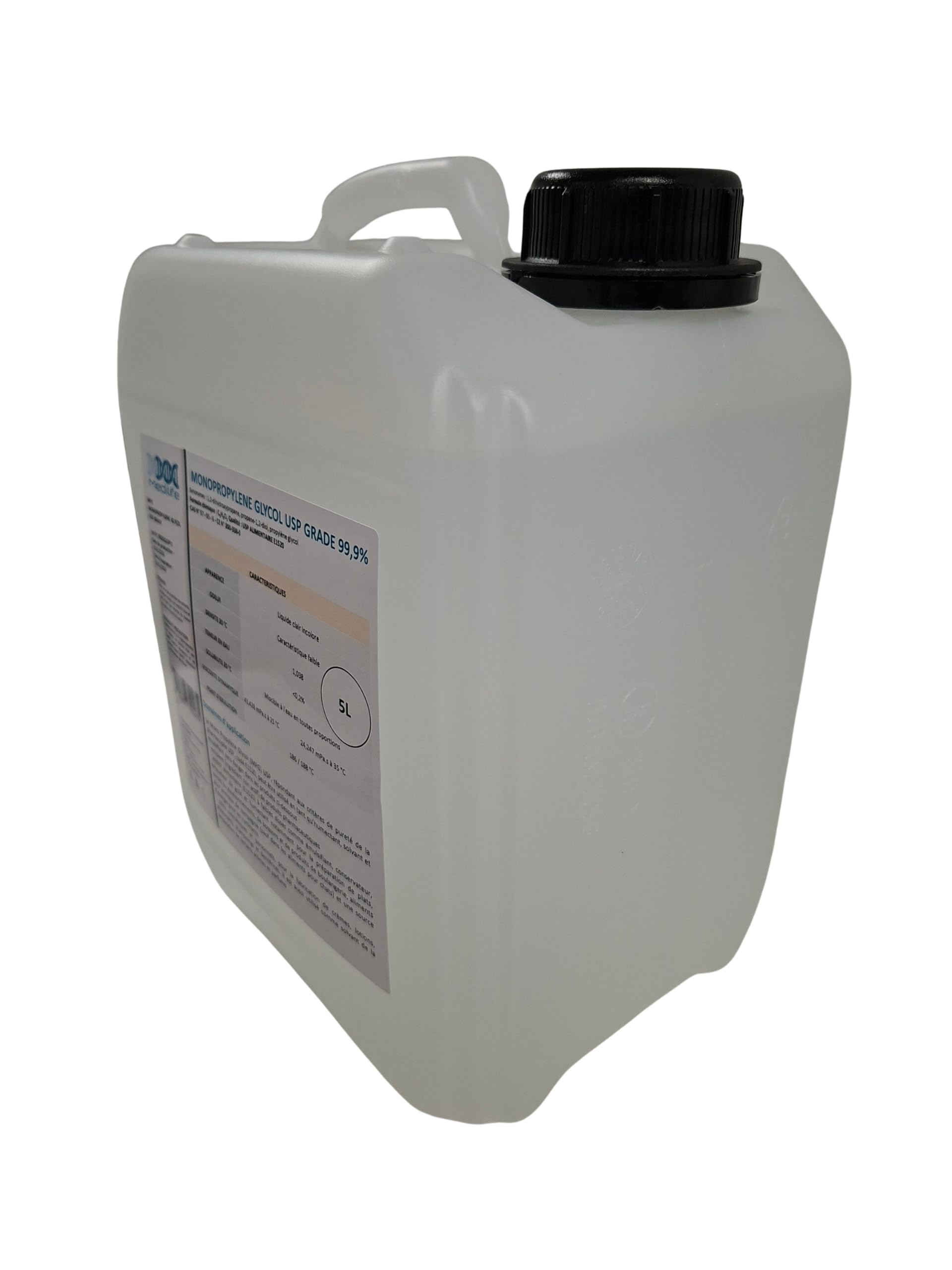 5 kg Mono Propylène Glycol (MPG) USP Alimentaire Grade 99.98%