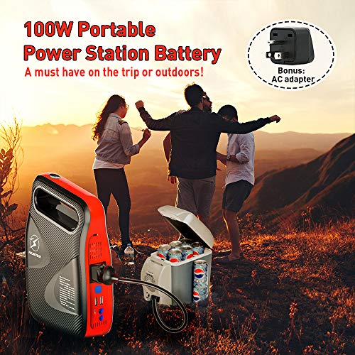 Car Jump Starter, FLYLINKTECH 2500A Peak 24000mAh Powerful Portable Auto Battery Starter (up to All Gas or 8.0L Diesel Engine) with 100W AC Outlet - 12V UL Certified Car Battery Power Booster Pack