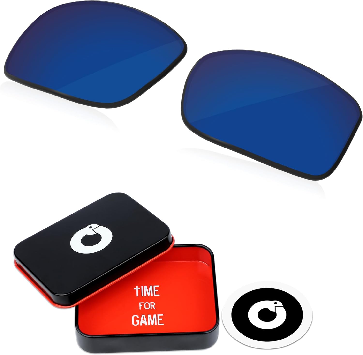 1.8MM Polycarbonate Replacement Lenses for Oakley Heliostat OO9231 61mm Sunglass - Royal Blue