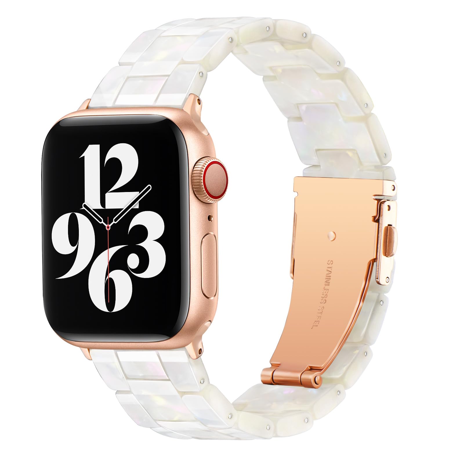 Bestig Resin Band Compatible with Apple Watch Bands for Women 40mm 38mm 41mm 42mm(Series 11 10), Lightweight Waterproof Strap for iWatch Series 10 9 8