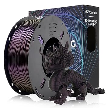 VOXELAB High Speed PLA Filament 1.75mm, HS PLA Support 500mm/s Fast Printing Speed, 1 kg (2.2 LBS) Spool, Fast Printing PLA Fit Most FDM Printer,High Speed PLA Abyssal Purple
