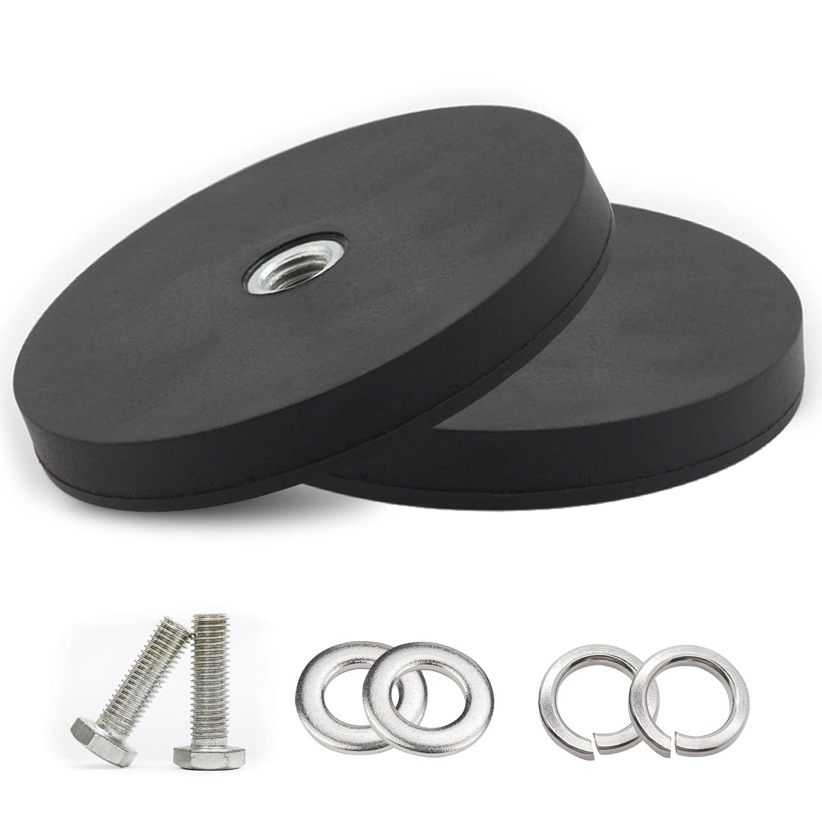 Confezione Da 4 Magneti Al Neodimio Antigraffio Con Rivestimento In Gomma E Filettatura Maschio M6 Montaggio Magnetico Super Potente Per Lilluminazione 87917910
