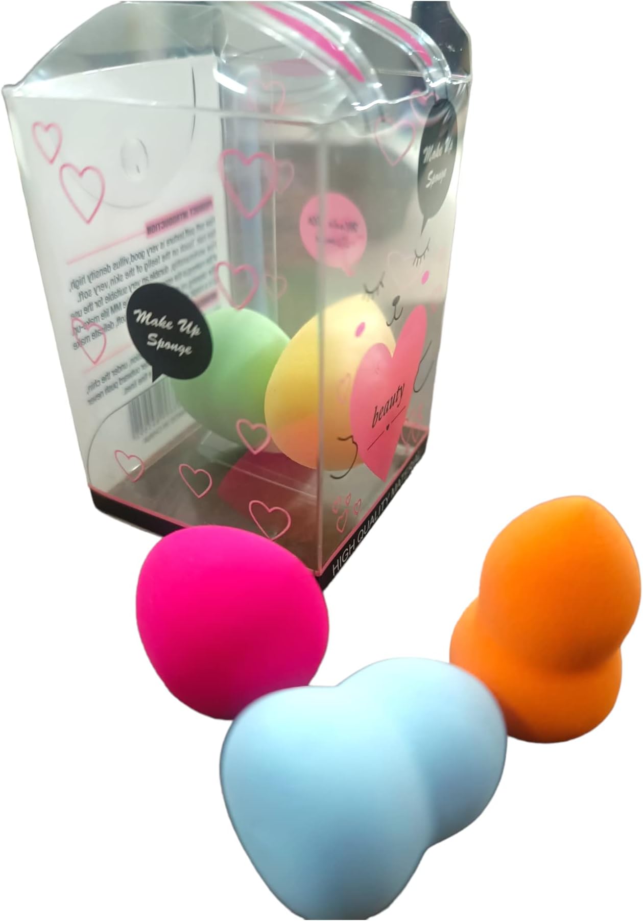 L A C E S T Y L E S, LSMakeup Sponge Set Mini Size Beauty Blender, Soft Sponge For Liquid Foundation, Creams, and Powders Latex Free Wet and Dry Makeup, with multicolour ( pack of 5 )