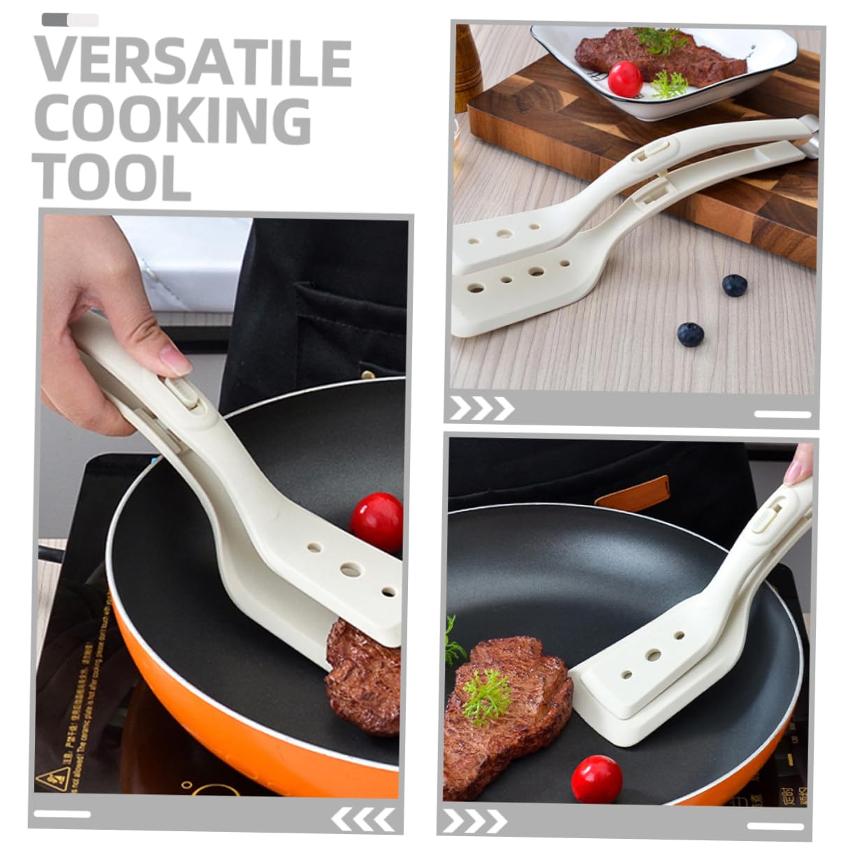 PRETYZOOM 4 Pezzi Fermagli Per Pesce Fritto In Silicone Cazzuola Gadget Da Cucina Pinza Da Cucina Spatola Pinze Per Cucinare Spatola In Silicone Pinza Multiuso Pala Per Frittura Spatola Da