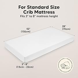 KeaBabies 2-Pack Baby Crib Sheets for Boys, Girls - 52x28 Viscose Derived from Bamboo Toddler Bed Sheets Neutral, Fitted Crib Mattress Cover for Standard Baby Bedding, Soft & Cozy (Rose)