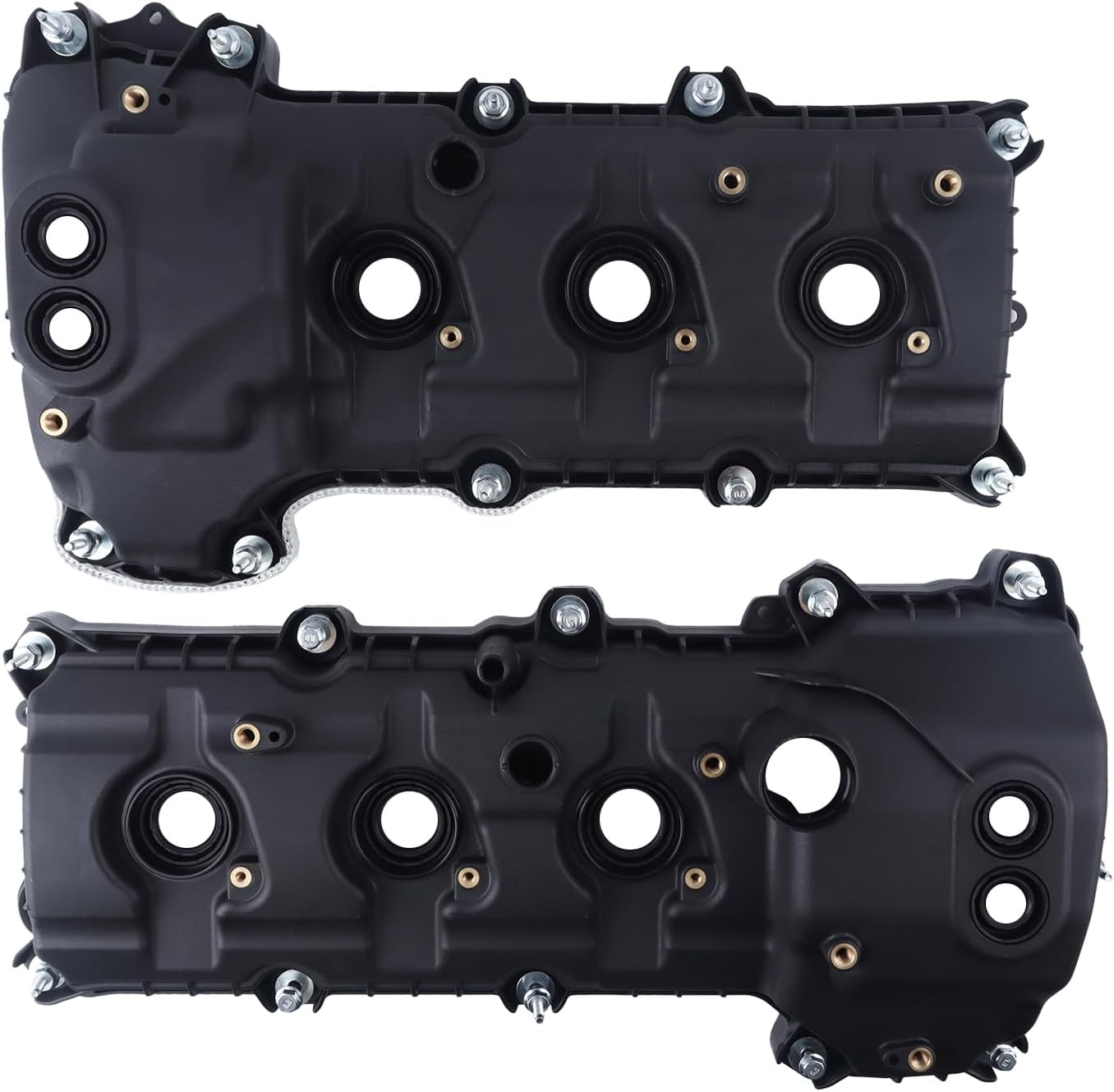 FEIDKS 2PC Engine Valve Cover Kit with Gasket & Bolt Compatible with Ford Explorer 2011-2019, F-150 2011-2012, Mustang, Taurus, Edge, V6 3.5L 3.7L, Replace # BR3Z6582G BR3Z6582R (Right+Left)