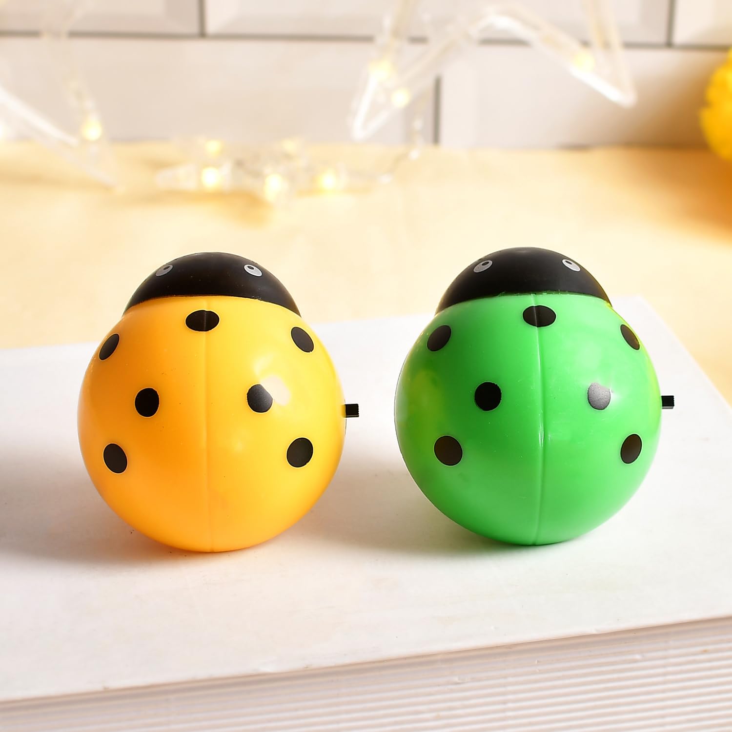 Ascension ? Romantic Energy Saving Creative Lady Bug Shaped Design Night Light Animals Cartoon lamp for Bedroom Home Decor Kids Favourite Birthday Party Return Gifts (Assorted, Pack of 2)