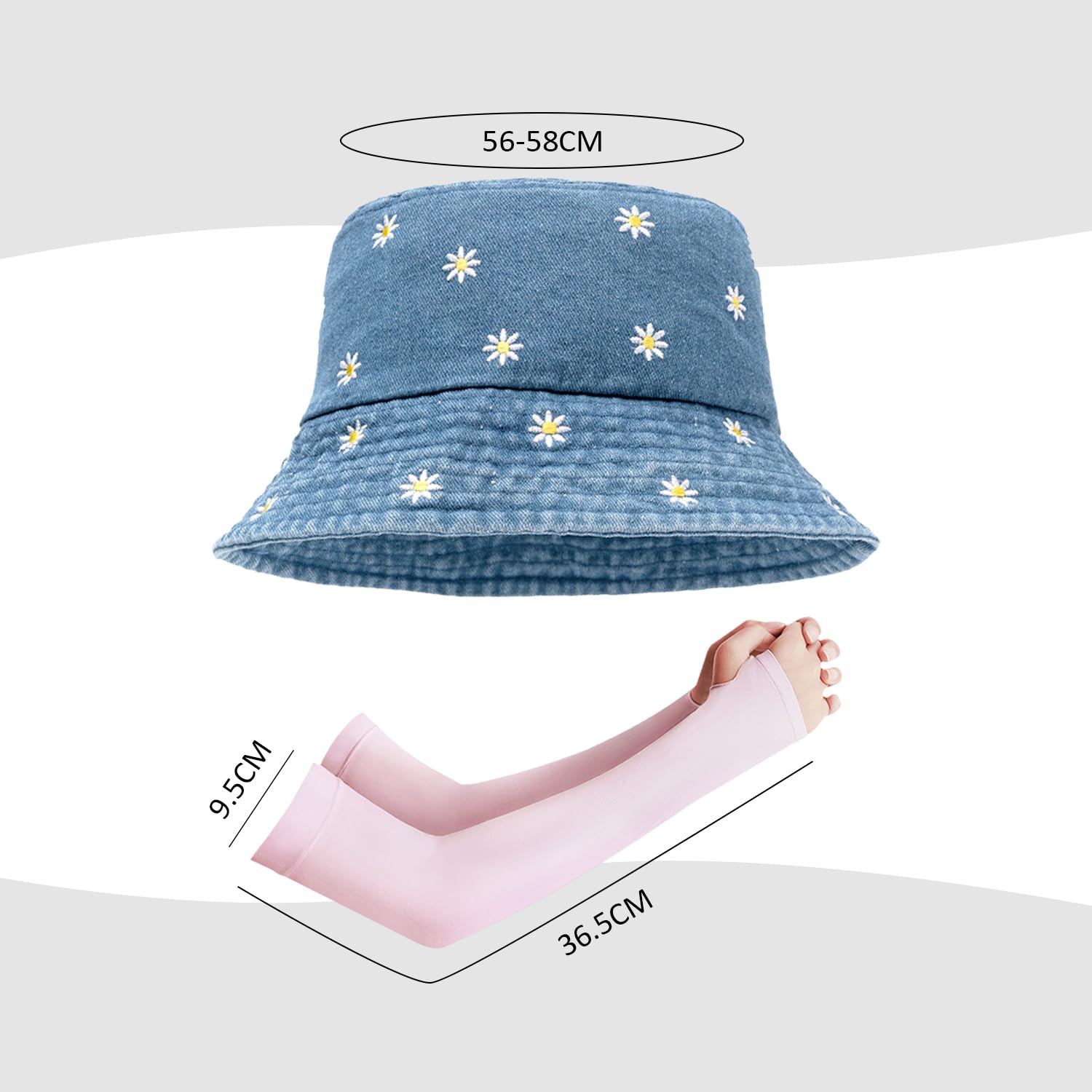 Sombrero De Pesca Impresa De 1 Parte De La Parada Parada, 1 Cubierta De Manga Oculta, Sombrero De Sol Plegable, Sombrero De Pesca De Mezclilla, Protección Solar Al Aire Libre.