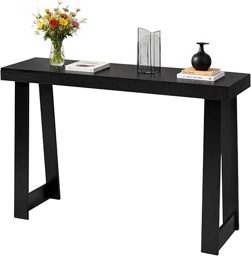 VEVOR Mesa consola de 46 pulgadas, escritorio moderno detrás del sofá, escritorio de entrada rectangular de madera, mesa de sofá estrecha y larga,