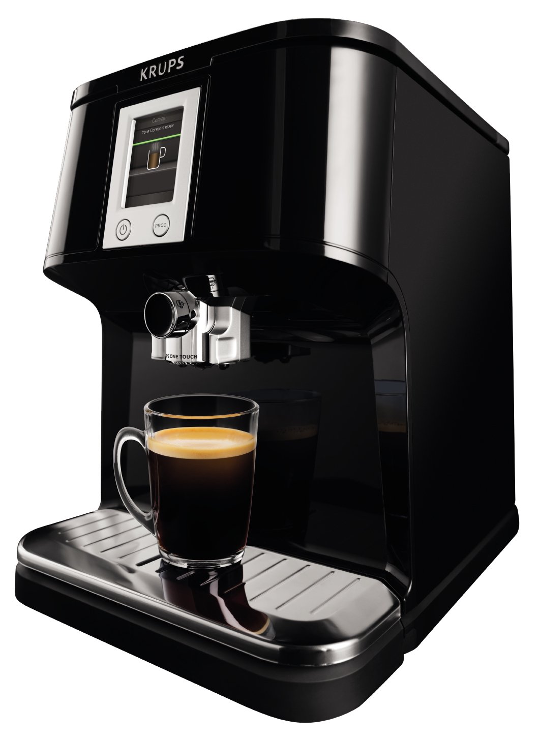 KRUPS EA850B30, cafetière filtre, mousseur à lait, réservoir amovible