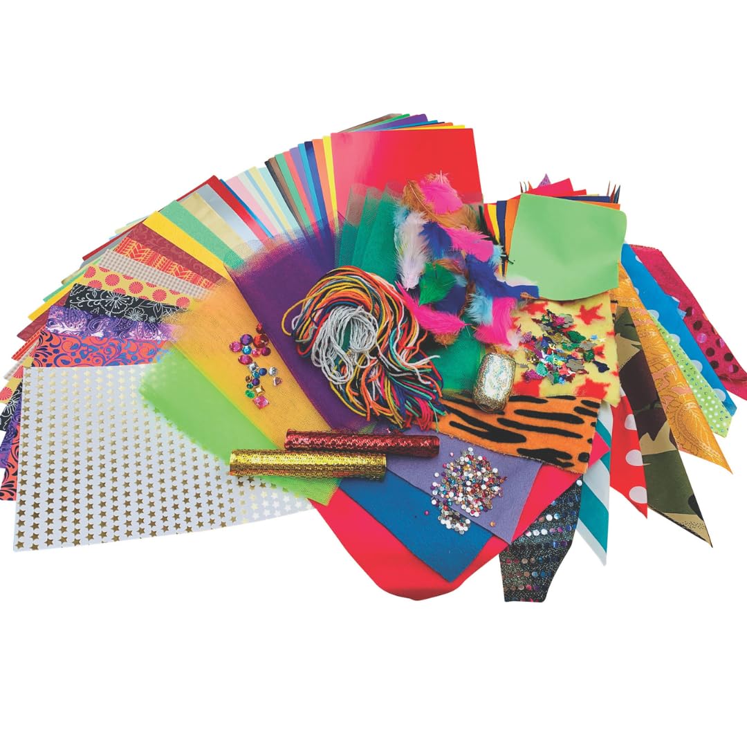 Springboard Mixed Collage Craft Pack, Assorted Art Materials & Sensory Supplies for EYFS Nursery Activities & Kids DIY Art