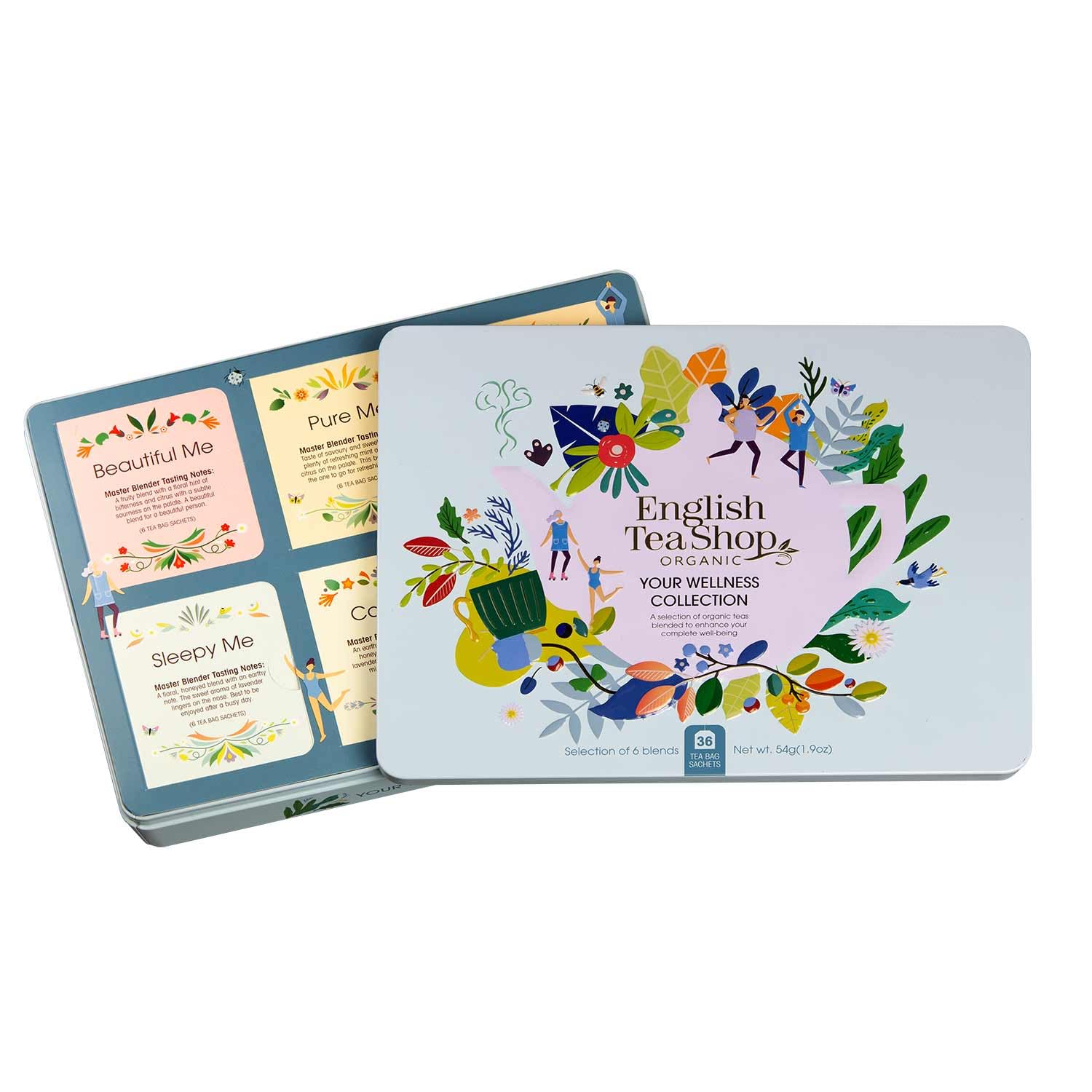 English Tea Shop - Coffret infusions bien-être bio - 36 sachets d'infusions parmi nos 6 mélanges bien-être - Coffret tisane idée cadeau