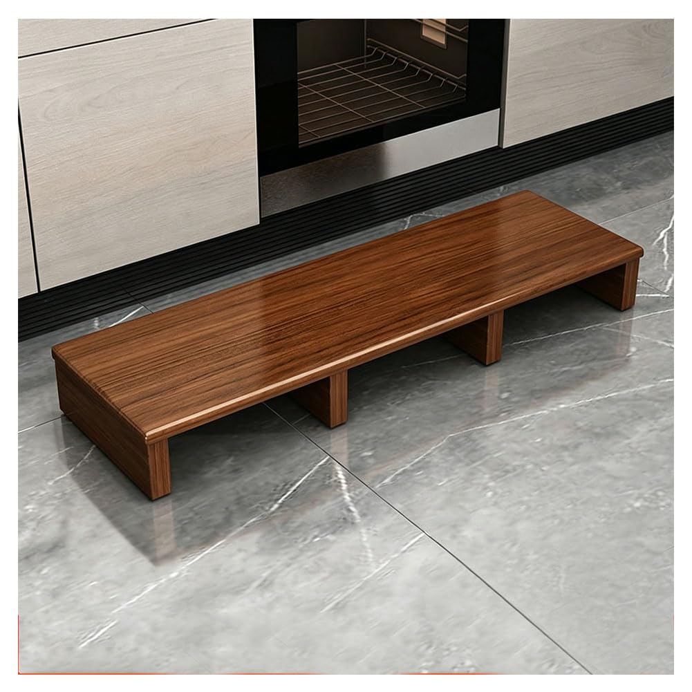 Ghygetrich Step Stool, Footstool Step Up Stool Step Stool for Adults Wooden Step Stool Steps for Elderly Outdoor Steps Brown 100x30x12cm