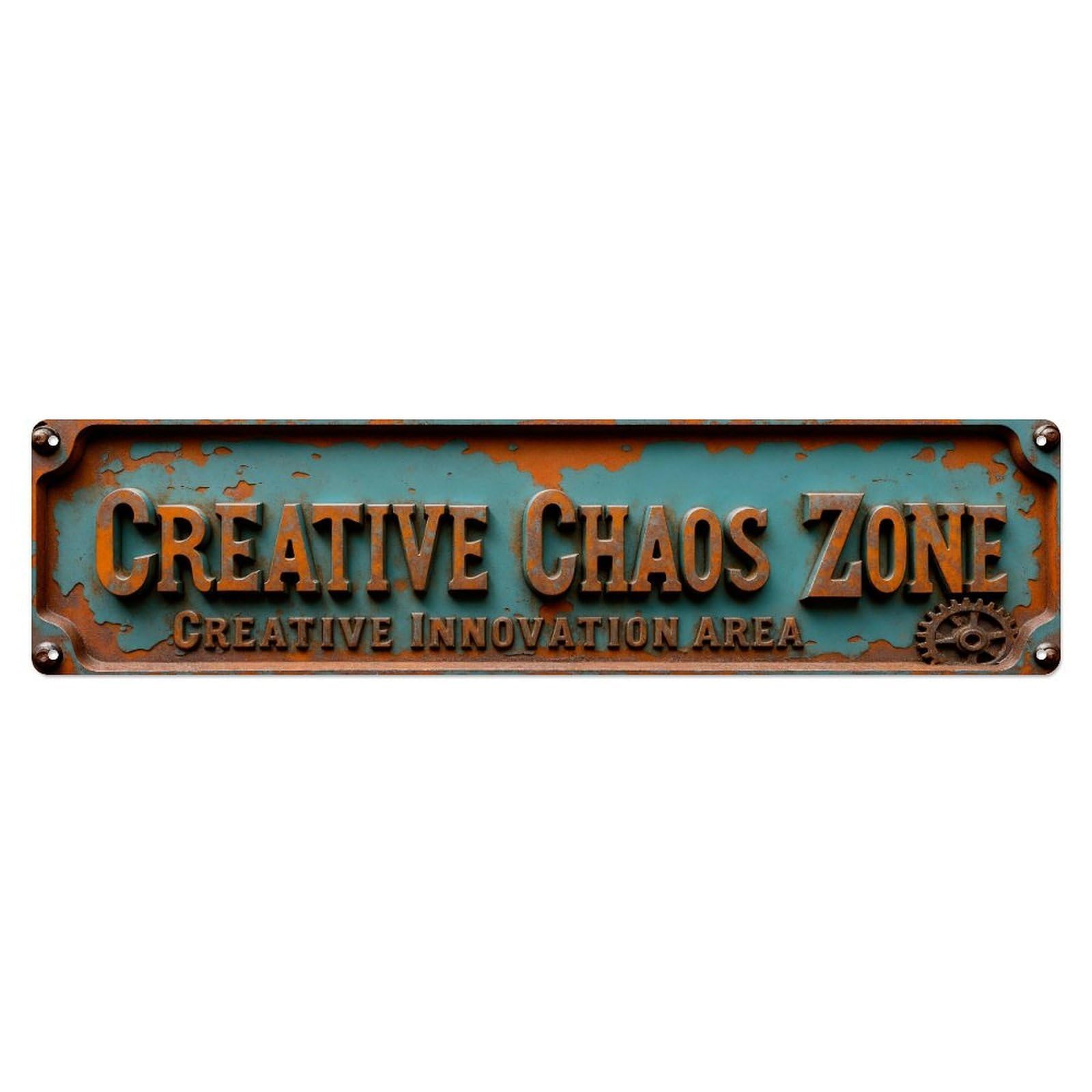 Creative Chaos Zone Sign Metal Tin Sign Plaque