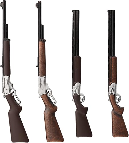 Miniatura 2 de 8 piezas de rifle en miniatura retro mini pistola de caza modelo mini casa jardín accesorios