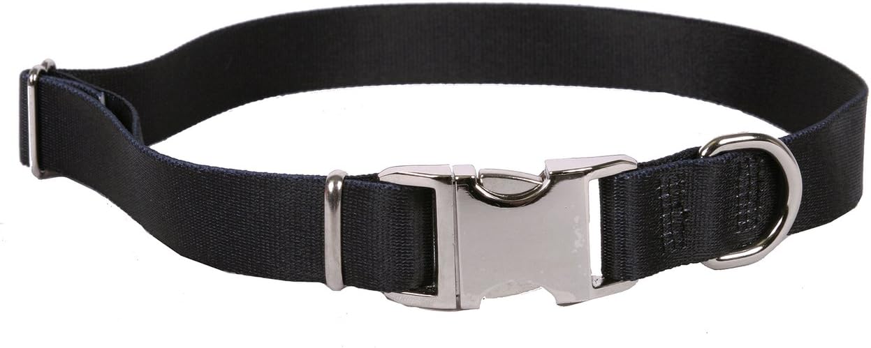 Yellow Dog Design Sterling Solid Salmon Collar, Medium 14" - 20" (1" Wide)