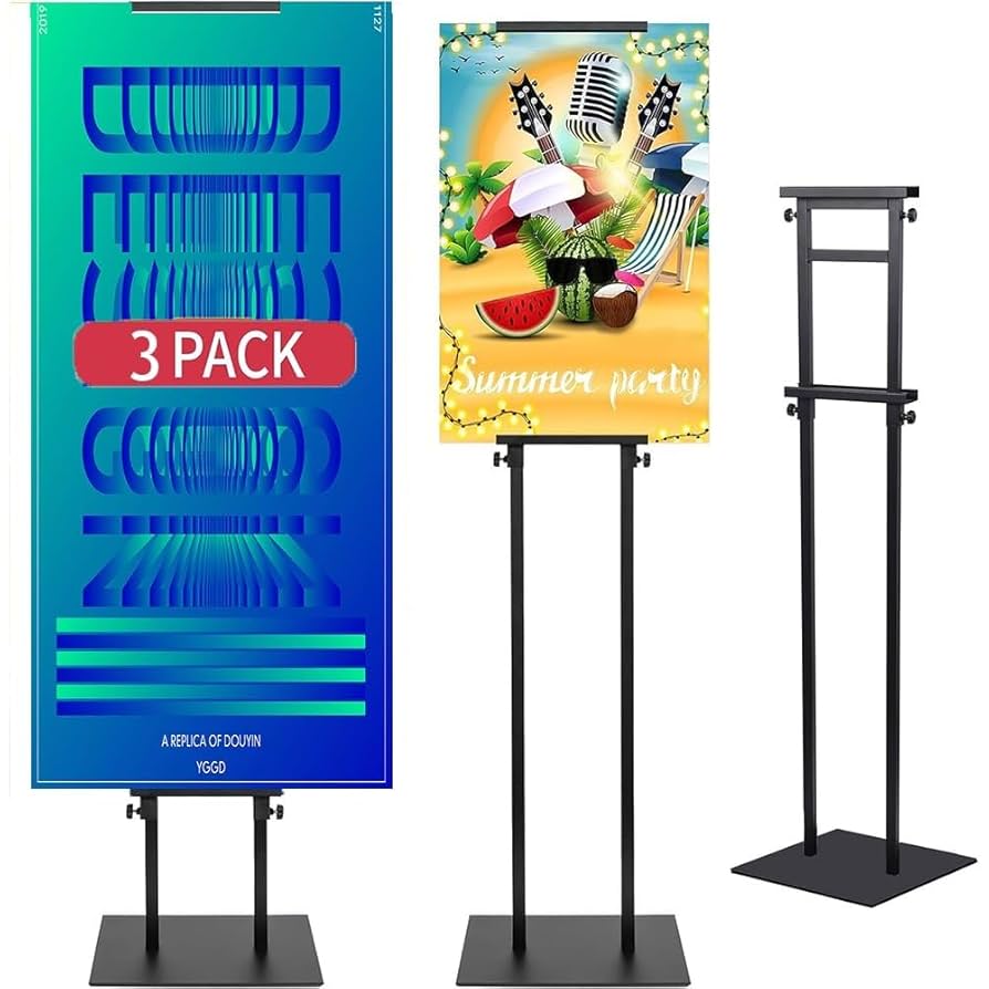 Amazon.com: HACSYP Poster Stand, Adjustable Double Sided