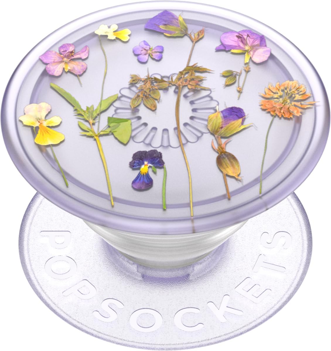 PopSockets Adhesive Phone Grip, Holder- Purple Fields | Secure Comfortable Hold, Anti-Drop, Kickstand, Flower, Floral, Purple, Aura
