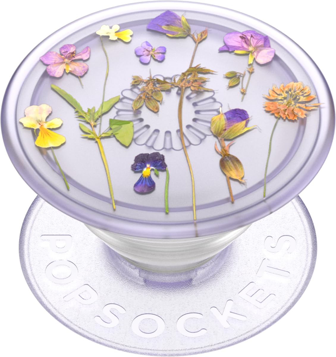 PopSockets Klebendes Handy-Grip, Halter, Handyständer, Plant-Based - Purple Fields